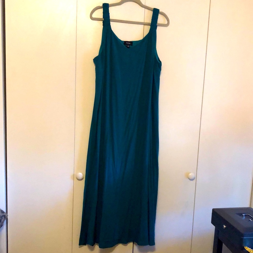 MSK. Turquoise long summer dress. Size XL